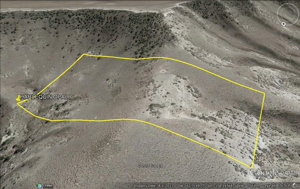 Historic Opal Hunting Gemstone Mining Claim 20 acre Wyoming Placer Mine